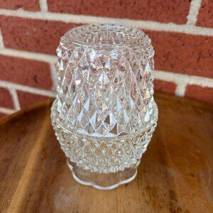 VTG Indiana‎ Glass Company Diamond Point Fairy Light Lamp